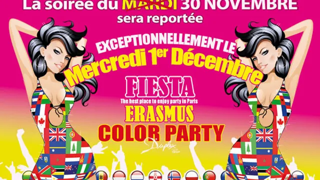 FiESTA ERASMUS spéciale COLOR PARTY