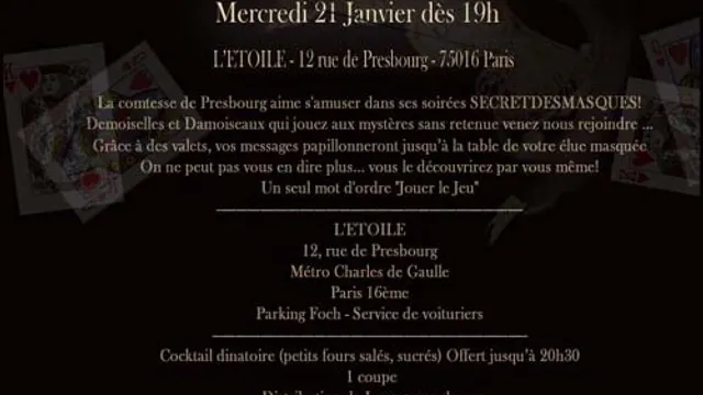 Vous aimez les secrets...Rdv à L'Etoile