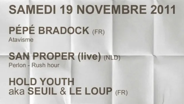 Dans le cadre des Nuits Capitales : Hold Youth