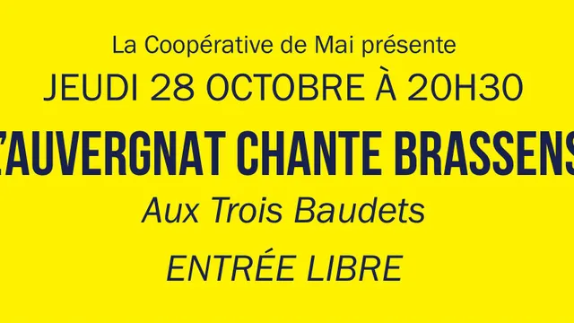 La Coopérative de Mai présente : L'Auvergnat chante Brassens !