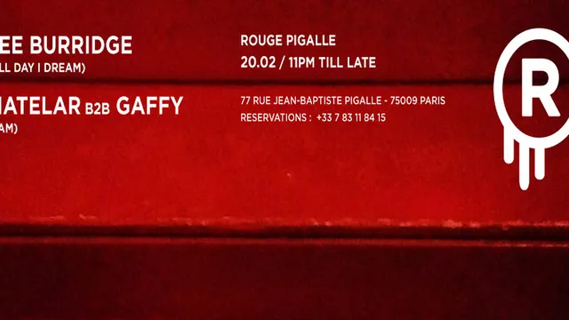 LE ROUGE // LEE BURRIDGE x GAFFY B2B MATELAR
