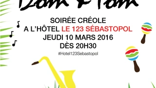 Soirée Créole avec le duo DOM et TOM au 123 Sébastopol