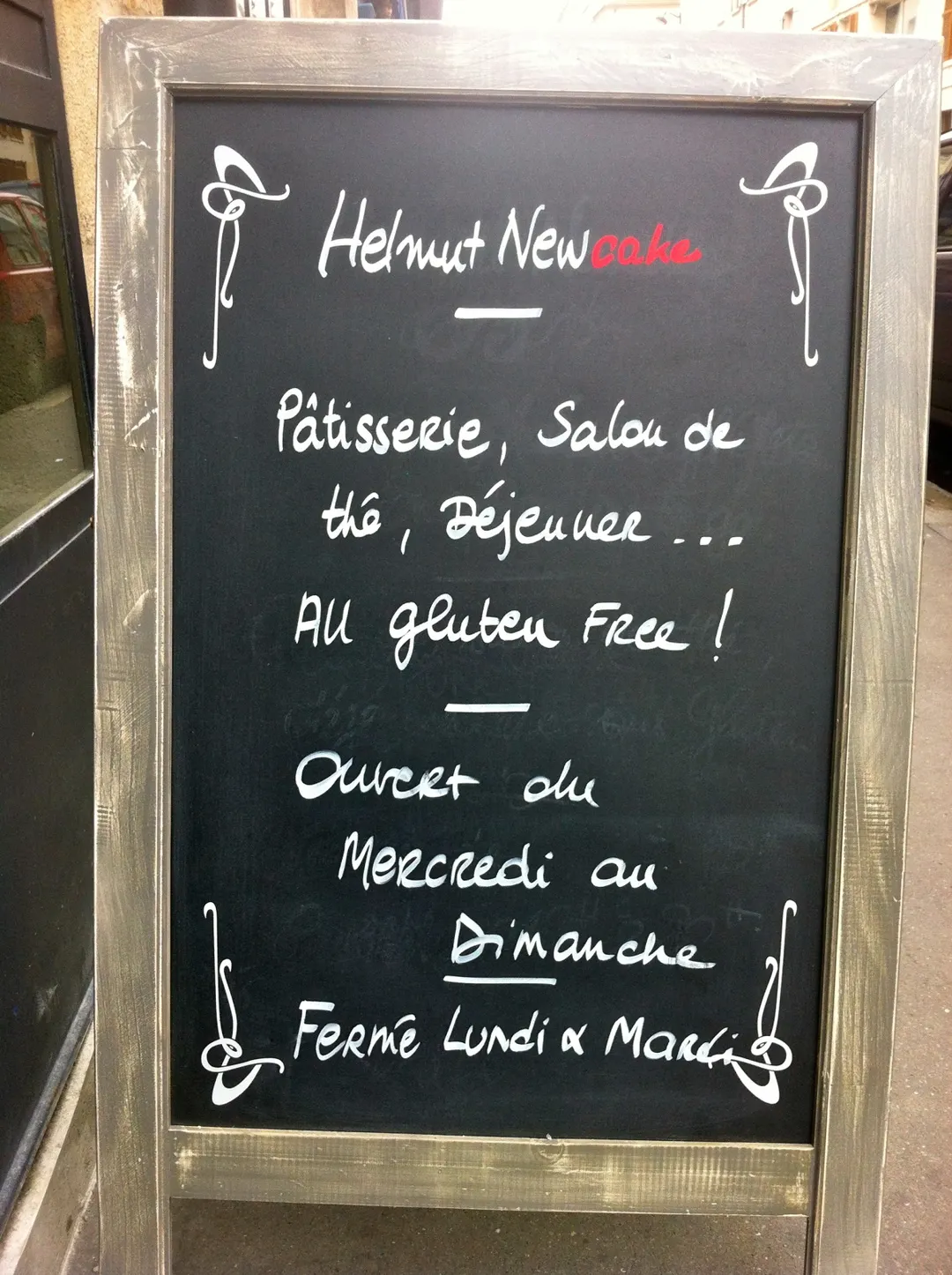 Helmut NewCake Shop Paris