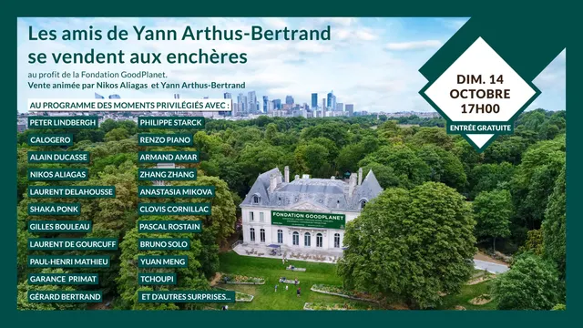 Les amis de Yann Arthus-Bertrand se vendent aux enchères