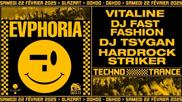 Evphoria x Glazart w/ Vitaline, DJ Fast Fashion, DJ Tsygan, Hardrock Striker