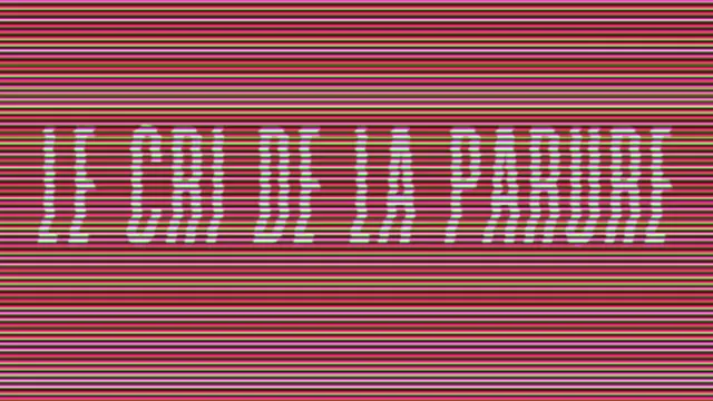Finissage LE CRI DE LA PARURE