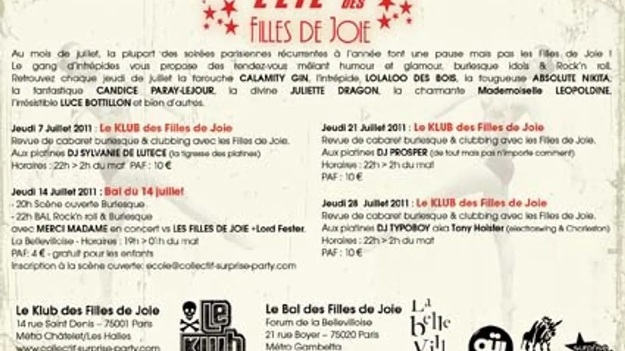Les jeudis de l'été avec les Filles de Joie