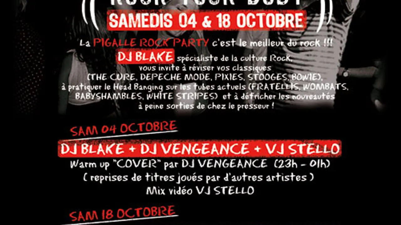 PIGALLE ROCK PARTY : BLAKE + JARVIS + VJ NEOLOGIX