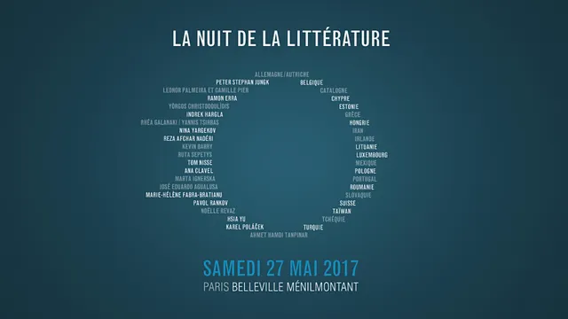 Nuit de la littérature 2017 - Belleville / Ménilmontant