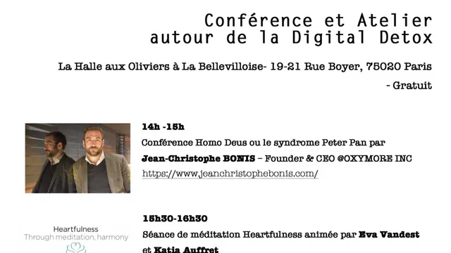 Conférence et atelier autour de la Digital Detox