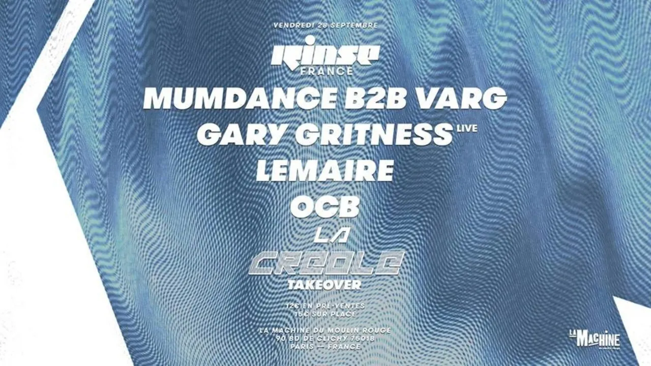Rinse France: Mumdance b2b Varg, La Créole Takeover