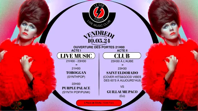 Toboggan, Purple Palace, Saint Eldorado & DJ set