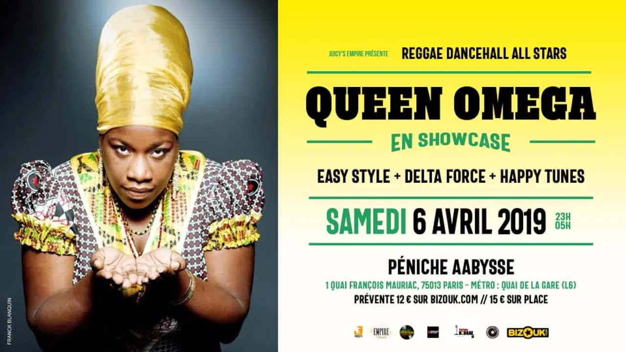 Reggae dancehall Queen Omega en showcase