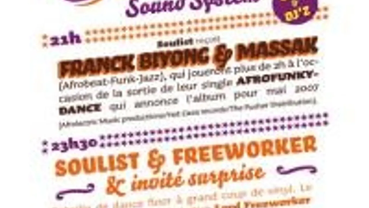 Soulist Sound System Invite Franck Biyong