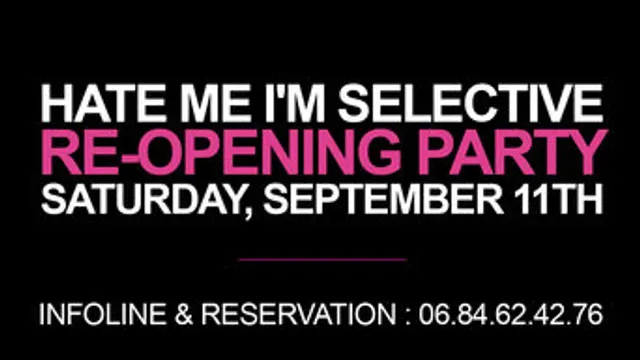 HATE ME I'M SELECTIVE RE-OPENING PARTY AU BIZEN