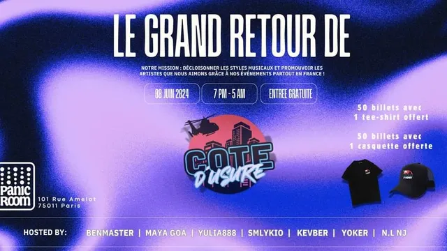 Le Grand Retour de Côte d’Usure au Panic Room 