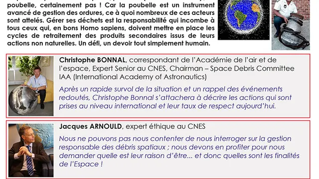 Pérennité des opérations en orbite : L’Espace, une poubelle ? Si seulement …?