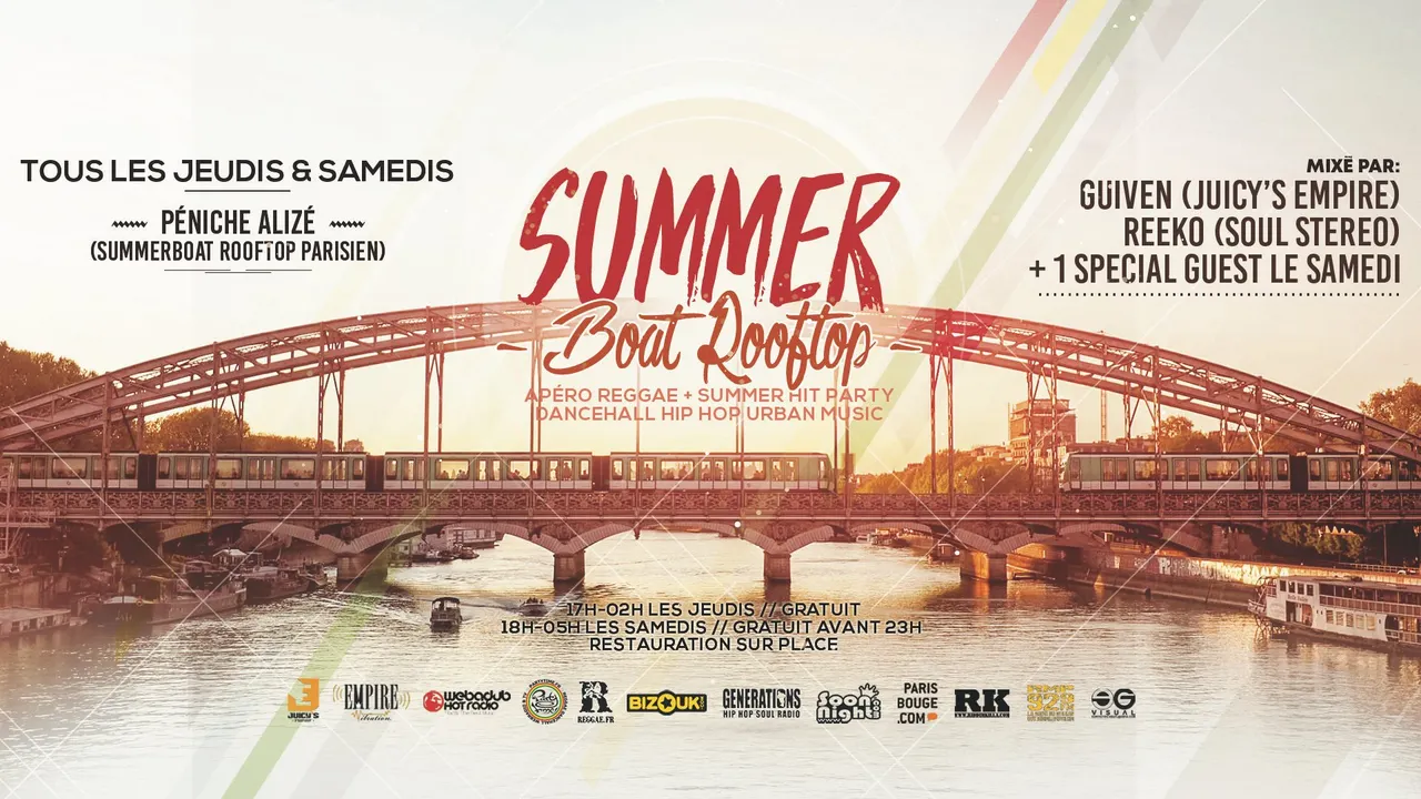 JAMAICAN PARTY SUMMER BOAT ROOFTOP