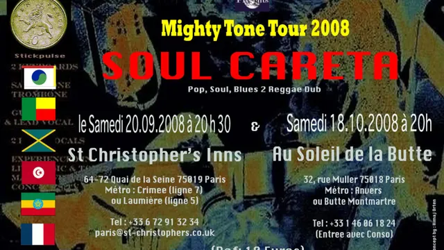 SOUL CARETA LIVE IN PARIS, MIGHTY TONE TOUR 2008