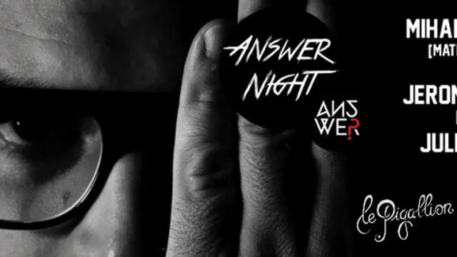 Answer night w/ MIHALIS SAFRAS
