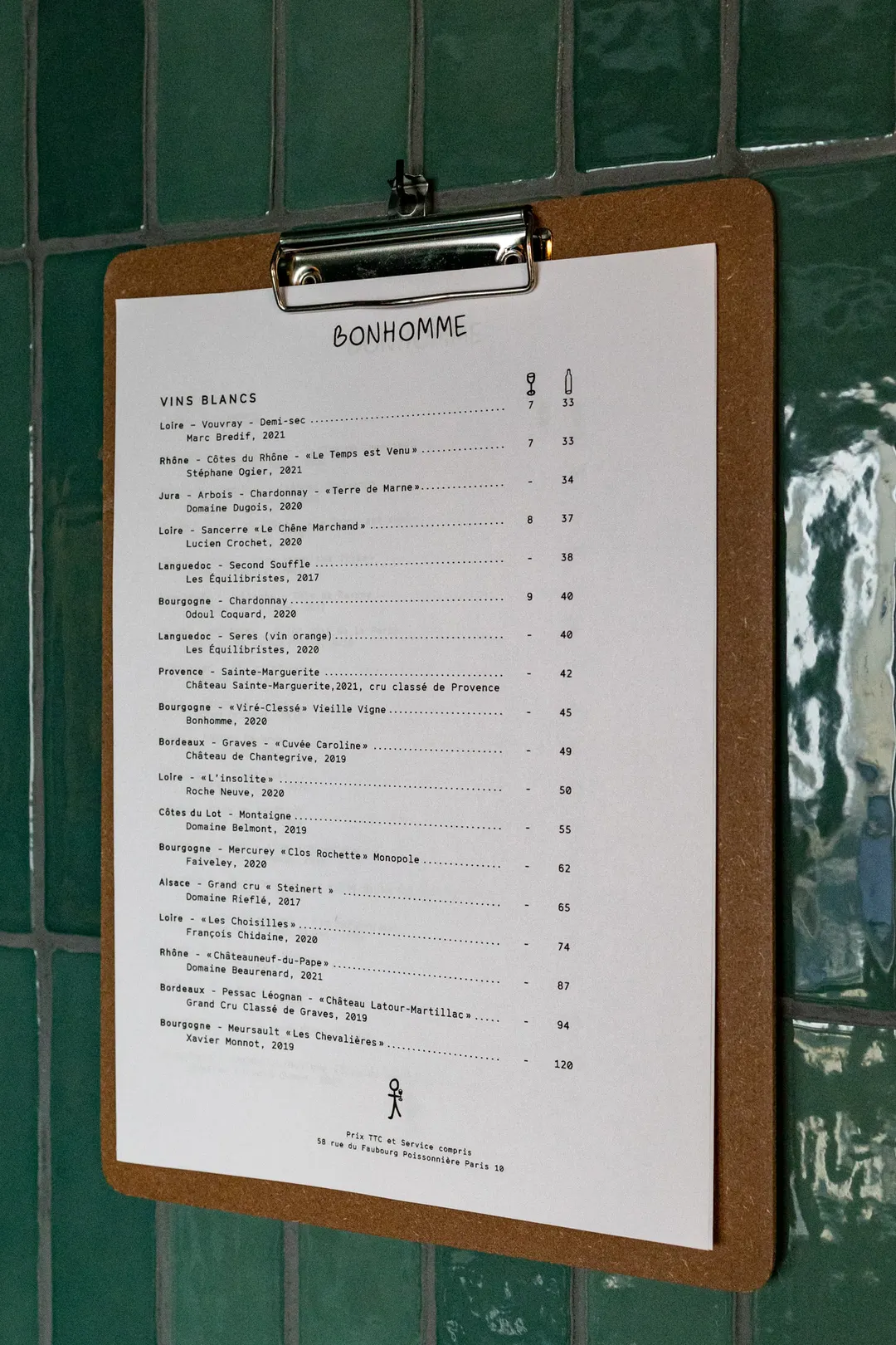 Bonhomme Restaurant Paris