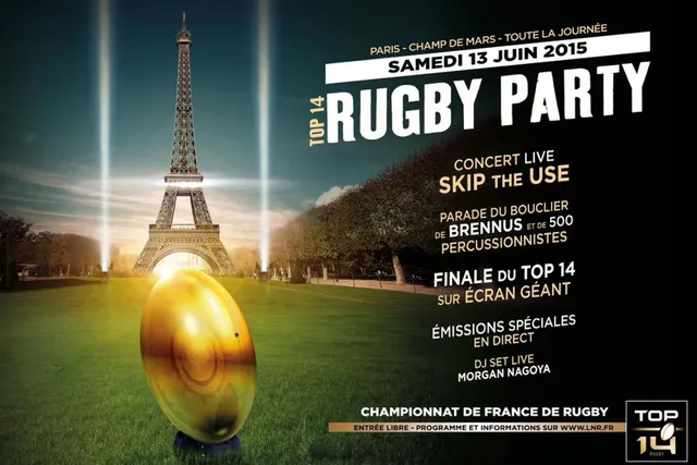 Top 14 Rugby Party : une grande fête sur le Champ-de-Mars