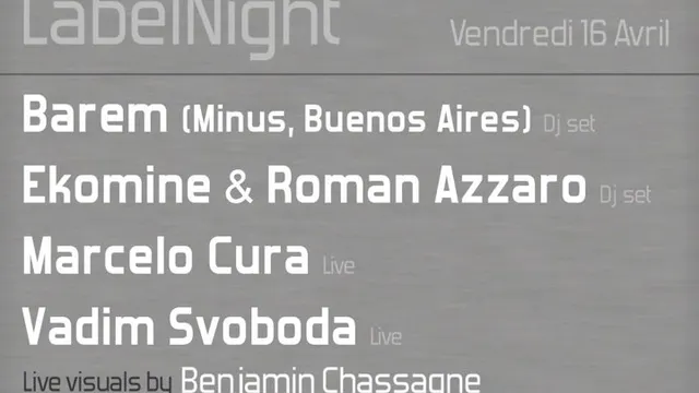 Coton Tige label night w/ Barem