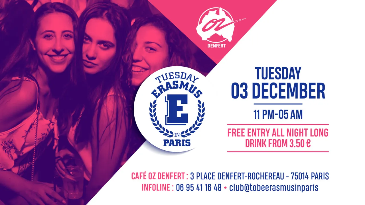 TUESDAY ERASMUS IN PARIS