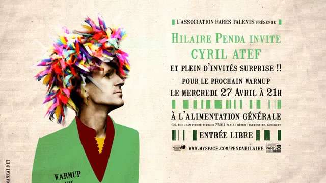 Hilaire Penda's Warmupshow invite Cyril Atef