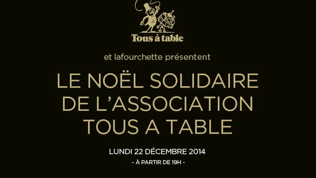 LE NOËL SOLIDAIRE DE L'ASSOCIATION TOUS A TABLE