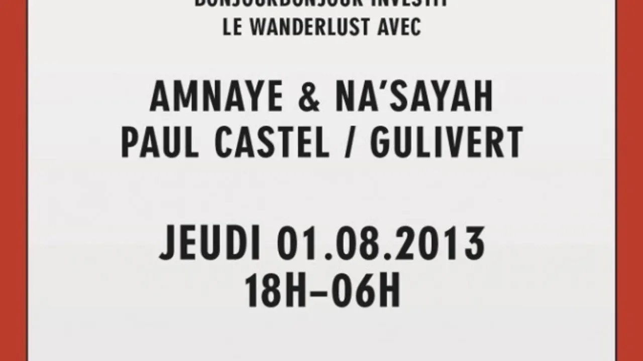 Bonjour Bonjour investit le Wanderlust
