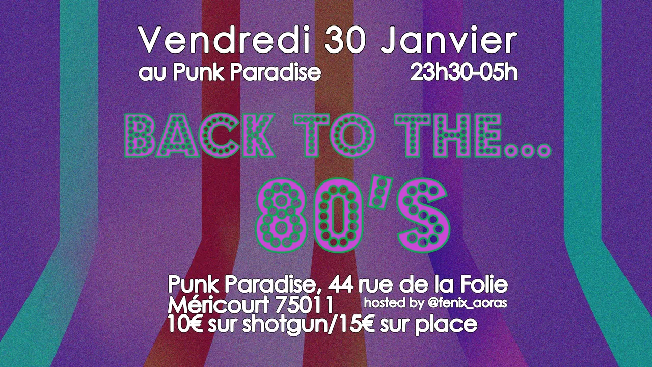 Soirée Années 80