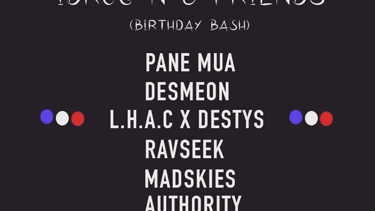 Idrog-N & Friends : Pane Mua X Desmeon X Destys b2b LHAC X Ravseek X Madskies X Authority