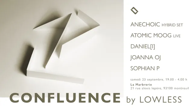 Confluence by Lowless: Anechoic hybrid set, Atomic Moog live, Daniel[i], Joanna OJ, Sophian P