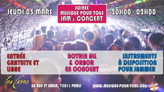 Soirée Musique pour tous Jam et Concert
