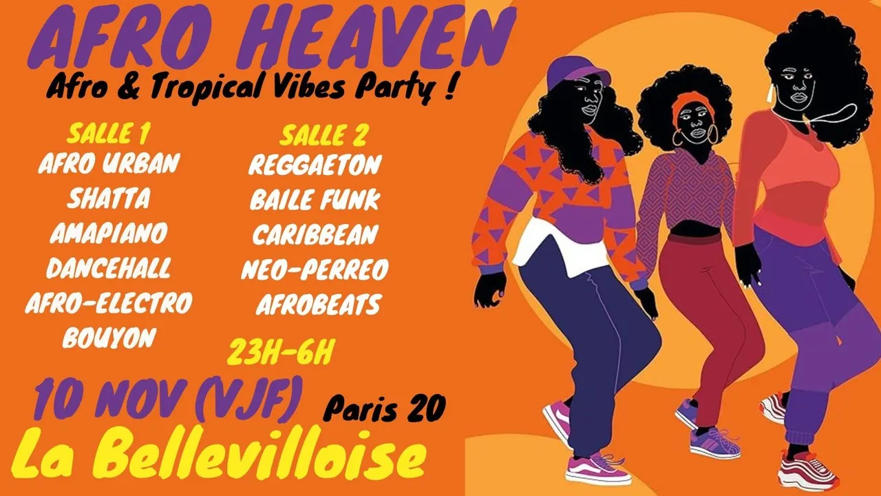 Afro Heaven ~ Afro & Tropical Vibes Party à La Bellevilloise !