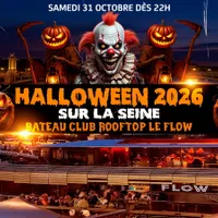 HALLOWEEN BOAT ROOFTOP PARTY HANTÉ GÉANTE SUR LA SEINE