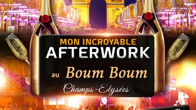 AFTERWORK EXCEPTIONNEL AU BOUM BOUM CLUB PARIS CLUB DE 800M2 + GRANDE TERRASSE VUE ARC DE TRIOMPHE