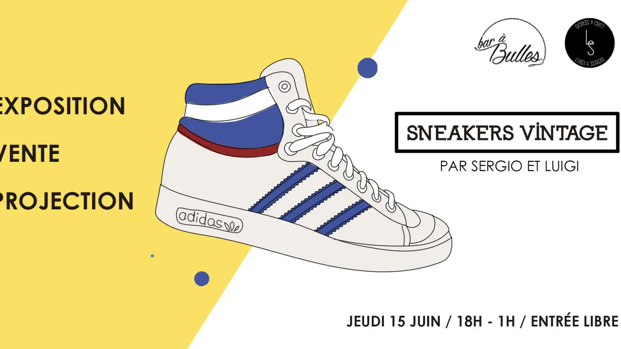 Sneakers Vintage au Bar à Bulles
