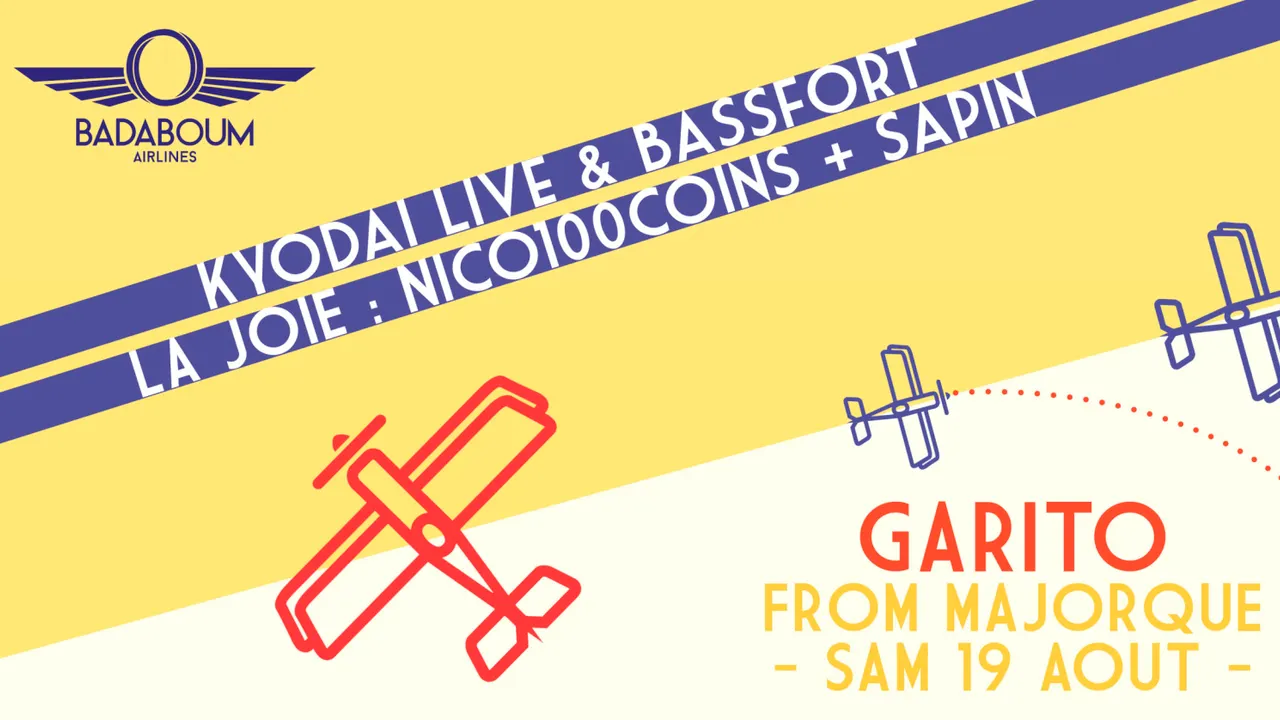 Badaboum Airlines/ Mallorca’s Garito Café in Paris w/ La JOIE