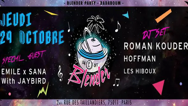 Blender w/ Roman Kouder + Hoffman + Les Hiboux (Dj Set) & Emile (Live)