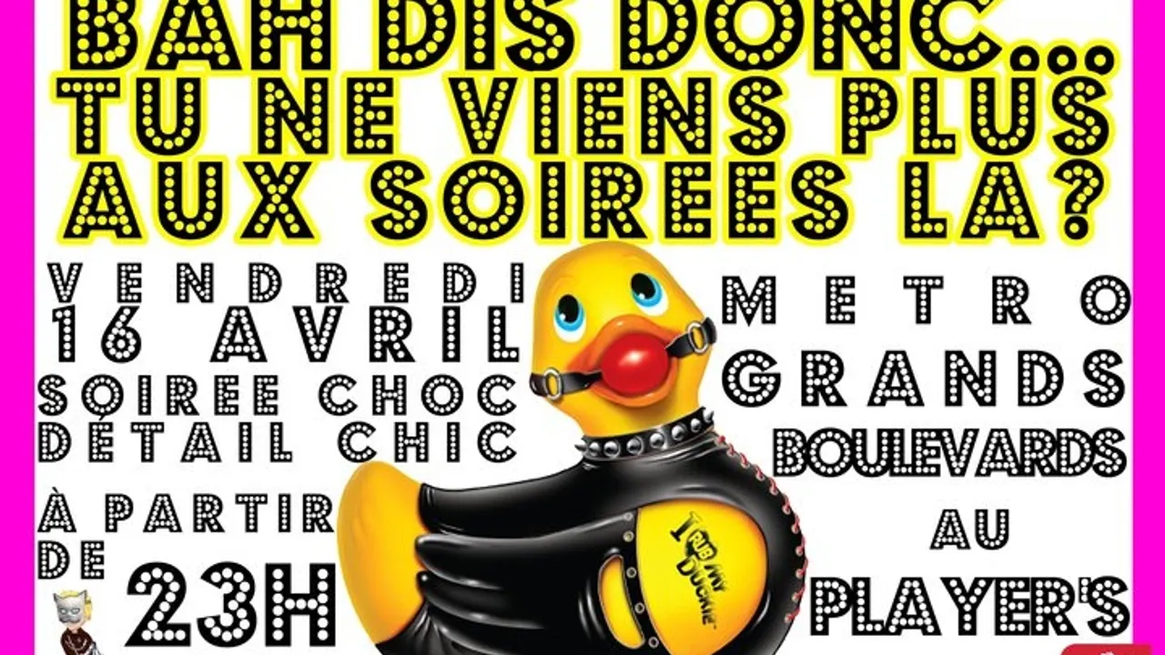 Bah dis donc ... Tu viens plus aux soirées ?!
