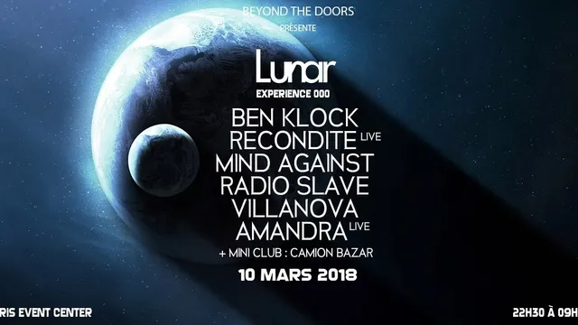 Lunar : Ben Klock, Recondite, Mind Against, Radio Slave...