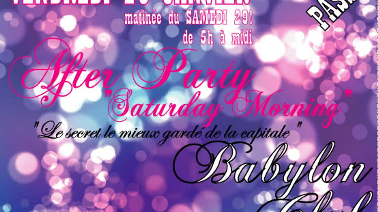 After Party"Saturday Morning"