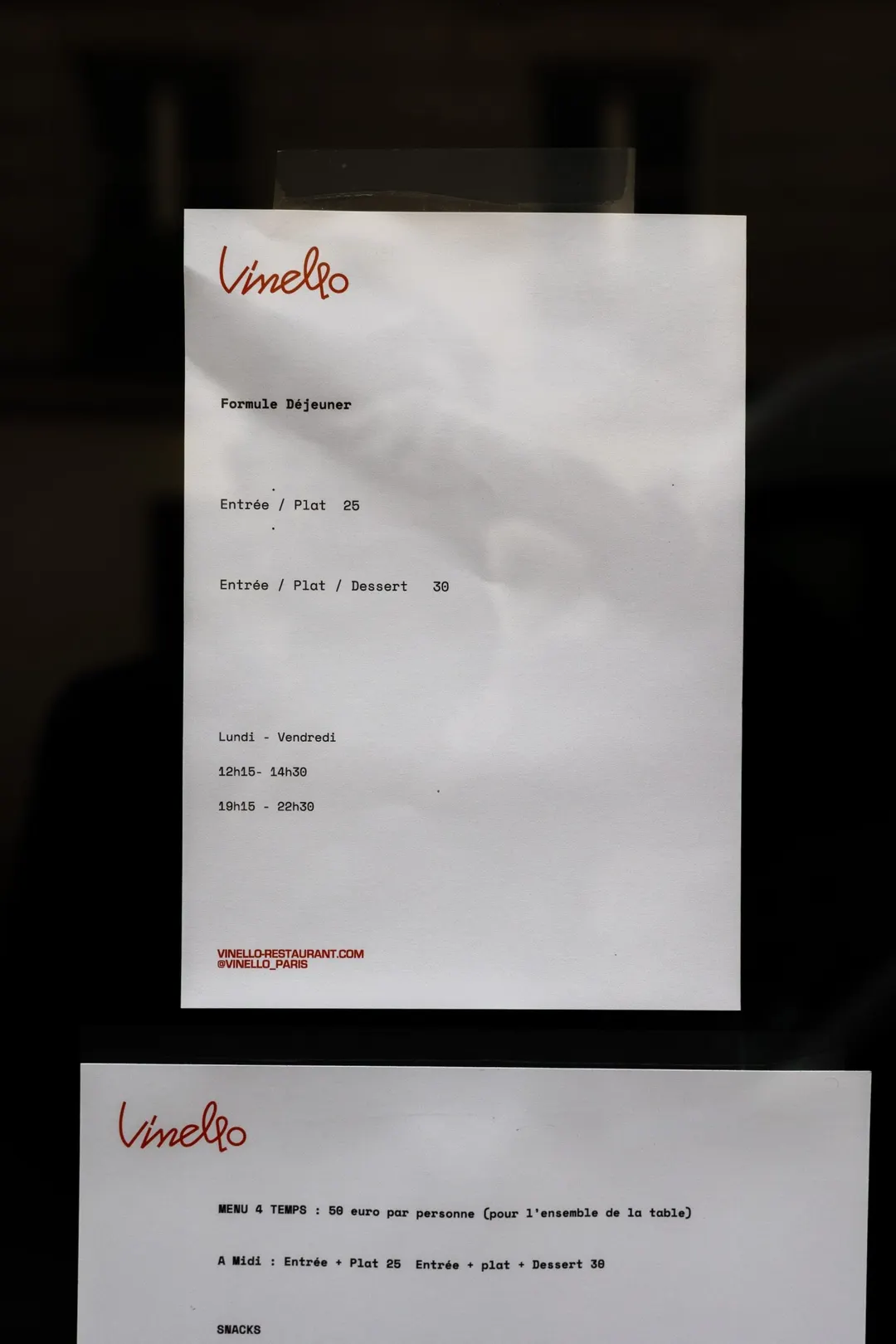 Vinello Restaurant Paris