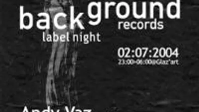 Oto Pres. Background Records Label Night