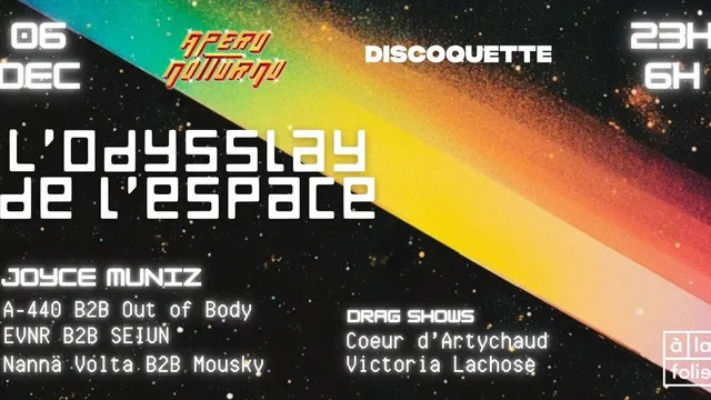 Discoquette x Apero Notturno - Joyce Muniz : L'Odisslay de l'Espace
