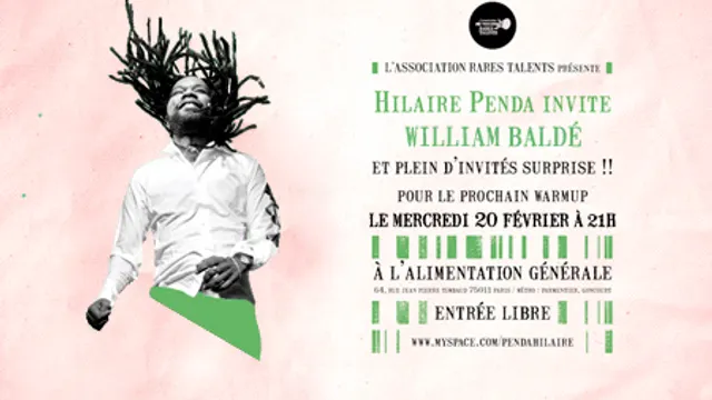 Hilaire penda Warm Up Show invite William Balde