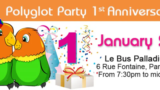 Polyglot Party FIRTS anniversary