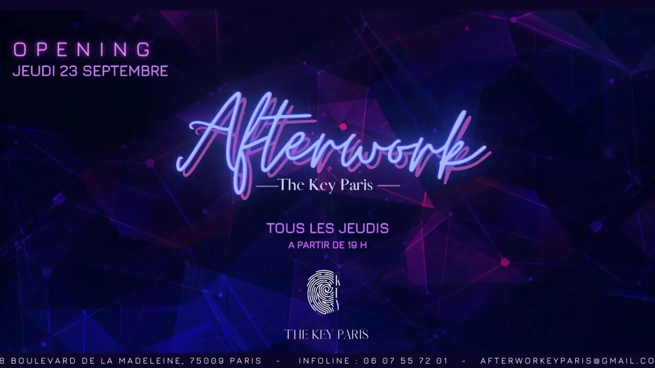 L’AFTERWORK the KEY Paris tous les jeudis